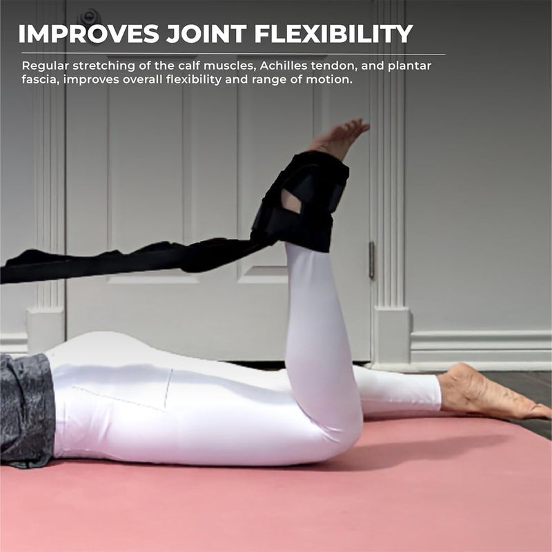 YAGHZU Foot and Calf Stretcher - Stretching Strap for Plantar Fasciitis, Achilles Tendonitis, Heel Spurs, Foot Drop, & Hamstring, Versatile Stretch Strap Used as Leg stretcher, Hamstring Stretcher and Foot Stretcher - Image 5